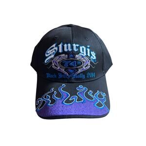 NWT Sturgis 74nd Rally 2014 Black Hat Strap Back One Size Fits All